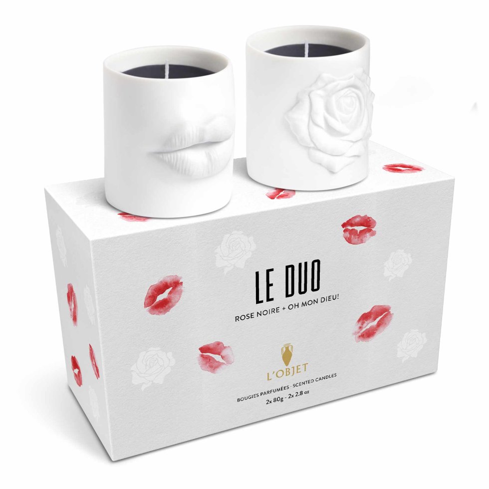 L'Objet Le Duo Oh Mon Dieu + Rose Noir Scented Candle Set