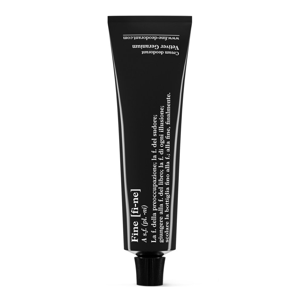 Fine Cosmetic Vetiver Geranium Deodorant Cream Tube